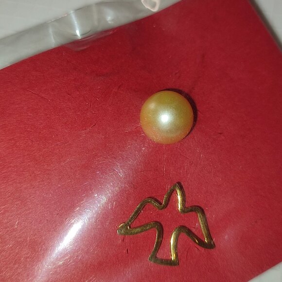 Lot 2 Pins Brooches Golden Bird Pearl Vintage pcs old granny chic academia - Picture 3 of 6